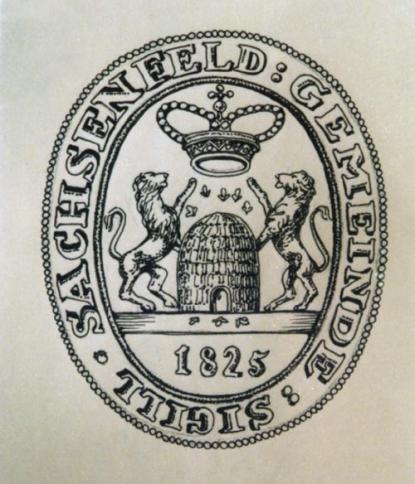Sachsenfeld seal from 1825