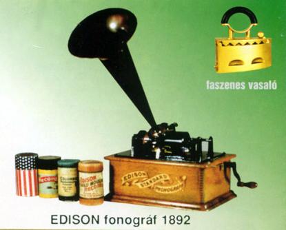 EDISON fonográf 1892-ből