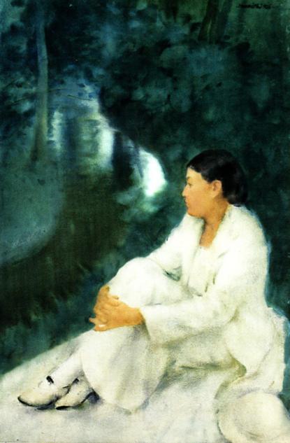 The Harmony of White and Green, (Aquarelle, 1936)
