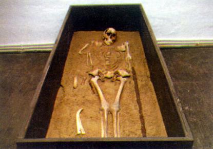 Reconstructed grave of an Avarian warriar