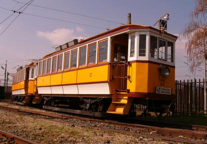 BVVV 21-22 villamos ikerkocsi, mely 1911-ben épült a Ganz gyárban a Budapesti Villamos Városi Vasút (BVVV) részére