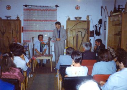 Lecture in the room of the ethnography collection (1994)