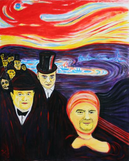 Tarsoly-Kulcsár-Princz és barátaik Munch műtermében