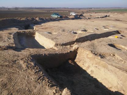 Régészeti ásatás az északi elkerülő út folytatásának nyomvonalán