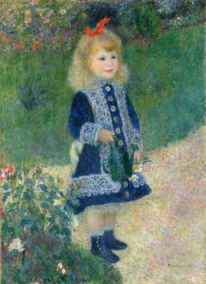 August Renoir: Kislány locsolókannával, 1876.<br>Forrás: https://images.nga.gov August Renoir: Kislány locsolókannával, 1876.<br>Forrás: https://images.nga.gov