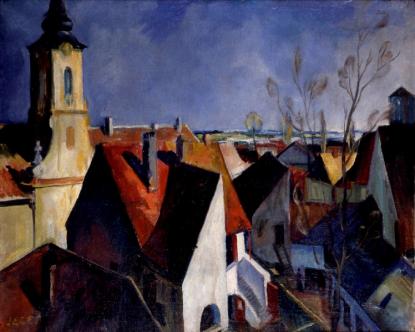 Jeges Ernő: Szentendrei városkép, 1930<br>Forrás: Művészetmalom
