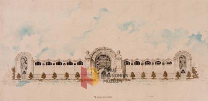 Mezőgazdasági Pavilon (Pilch Andor terve az 1907-es pécsi Országos Ipari és Mezőgazdasági Kiállításra)