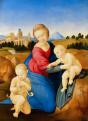 Urbino 1483 - 1520 Rome, Madonna Esterházy : (1508), tempera and oil, wood, 28.5x21.5 cm