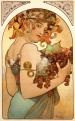 Alfons Mucha: The Fruit - 1897<br>Colour litograph - 66 x 42 cm/