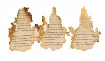 Temple Scroll<br>
Columns 19-21<br>
Qumran, Cave 11<br>
Late 1st century BCE - early 1st century CE<br>
Written in Hebrew; ink on parchment<br>
18 x 40 cm<br>