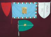 A tiszaszőlősi 1374. számú Ady Endre Úttörőcsapat raj- és őrsi zászlói