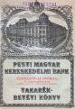 A Pesti Magyar Kereskedelmi Bank betétkönyve az 1930-as évekből