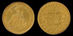 I. Rákóczi György 1631-ben vert tízszeres aranyforintja.