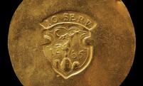 János Zsigmond 1565-ös tízszeres arany tábori dukátjának előlapja a fejedelem címerével. 