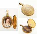 Függő Erzsébet királyné portréjával és monogramjával