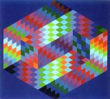 Victor Vasarely AMBIGU-B 1970, papír, tempera
