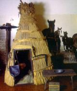 Shepherd hut made of reed