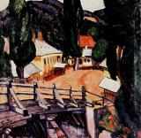 Lajos Tihanyi: Landscape with a Bridge (1909)