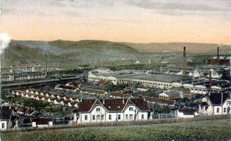The ironworks and the worker colonies in 1917
