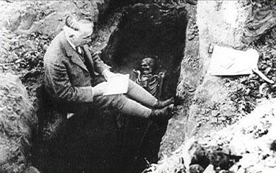 Ferenc Móra on an excavation