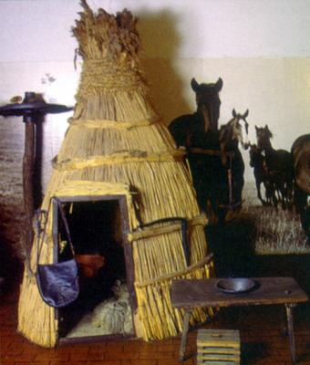 Shepherd hut made of reed