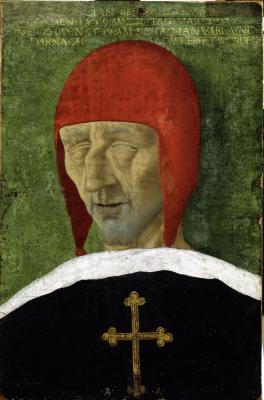 I. Miksa császár ravatalképe. 1519, fa, olaj; 47,5 x 36 cm\r\n