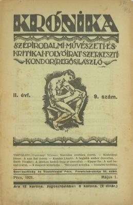 A Krónika folyóirat 1920. május 1-i számának címlapja