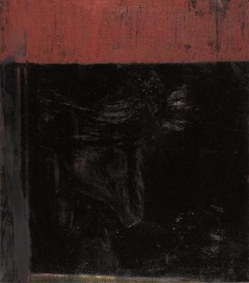 Lelkes A. Gergely: Éjszakai zarándoklat, 2012, tojástempera, olaj, vászon, 90 × 80 cm\r\n