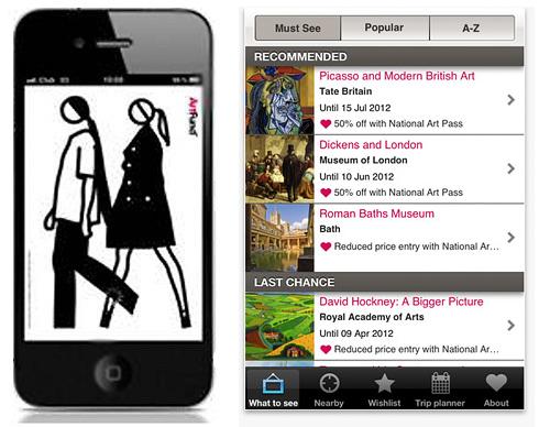 Az Art Guide alkalmazás megjelenése okostelefonon<br>Forrás: www.itunes.apple.com
