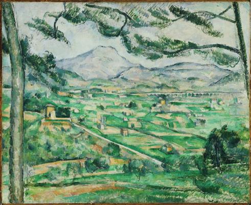 Paul Cézanne: A Montagne Sainte-Victoire a nagy píneával, 1886-87