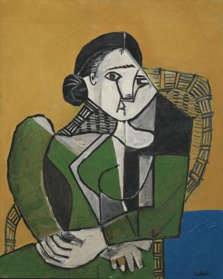 Pablo Picasso: FEMME ASSISE DANS UN FAUTEUIL