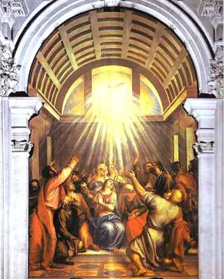 Tiziano: A Szentlélek eljövetele (1545)