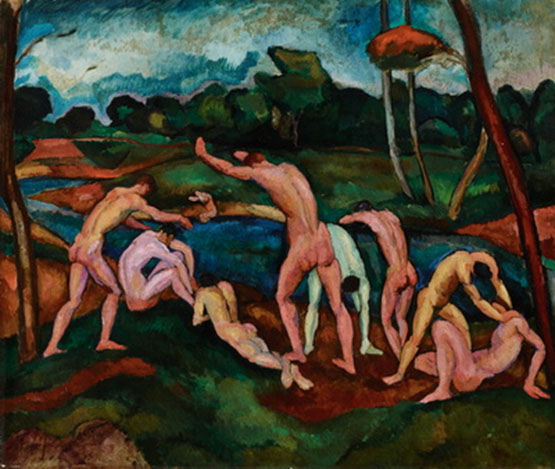 Perlrott Csaba Vilmos (1880-1955): Fürdőző  fiúk, 1911