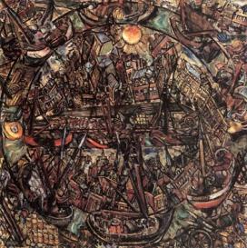 Galimberti Sándor: Amszterdam, 1914, vászon, olaj, 92x92 cm