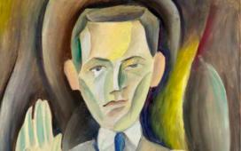 Victor Brauner: Síró szemű önarckép. 1926, vászon, olaj, 74x56 cm. A bukaresti Muzeul de Arta Recenta tulajdona.