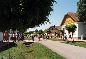 Summer street in the open-air museum