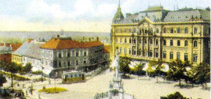 The Széchenyi square (1913) - postcard