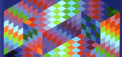 Victor Vasarely AMBIGU-B 1970, paper, tempera