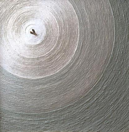 Táltosdob 105 x 105cm, vegyestechnika, vászon 1968