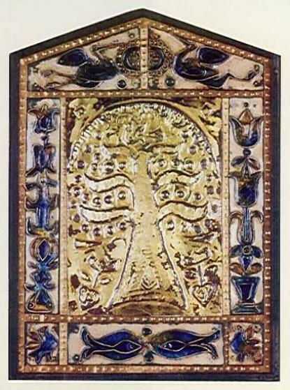 Papp György: Csodafa (tűzzománc)