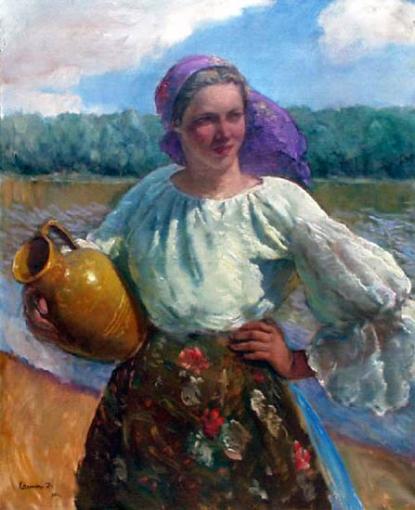 János Czencz: Girl with a Jug