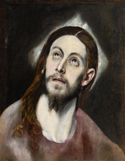 El Greco: Krisztus fej, 1577-1579 körül<br>Forrás: http://www.mcnayart.org/index.php
