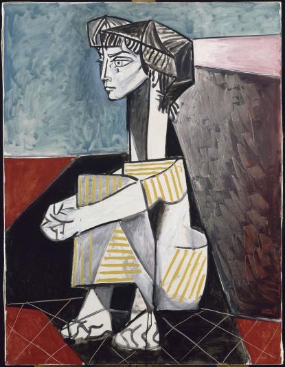 Pablo Picasso: Jacqueline összetett karral 1954 Pablo Picasso: Jacqueline összetett karral 1954