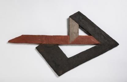 Péri László: Térkonstrukció 18, 1923; színes beton relief, 53x64 cm Péri László: Térkonstrukció 18, 1923; színes beton relief, 53x64 cm