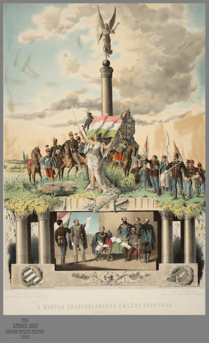 Szendrei János-Udvarlaky Béla: A magyar szabadságharc emléke. Színes litográfia\r\n