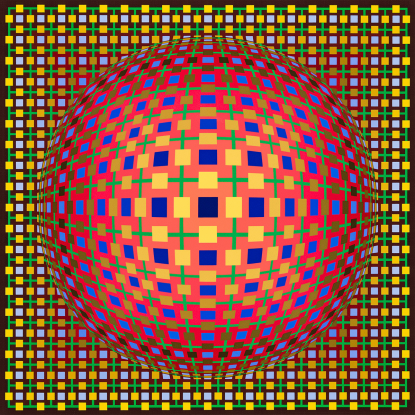 Victor Vasarely: Mimas Sol II, 1984 (Robert Zussau ajándéka)