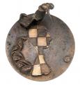 Erika Ligeti: Horror Series I. -  My girlfriend Sznyezsenka loves horror.<br>
(1993, bronze,145mm)