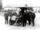 The Committee that received the first post car on 21, May. Csonka János is on the left hand side of the picture.