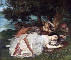 Gustave Courbet: Young ladies at the bank of the Seine