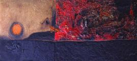 Alberto Burri - Red, back and combustion, 1954